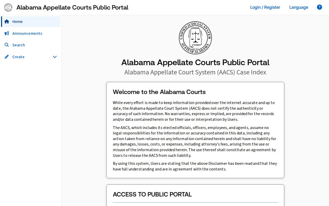 Hoover resident lookup through the Alabama appellate case portal